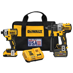 DEWALT DCK299D1T1 - DEWALT 20-Volt MAX Cordless Brushless Combo Kit (2-Tool) with (1) FLEXVOLT 6.0Ah Battery, (1) 20-Volt 2.0 Battery & Charger