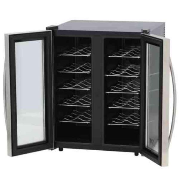 SPT 24-bottle Double-Door Dual-Zone Thermo-Electric Wine Cooler with Heating - WC-2461H