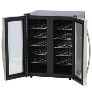 SPT 24-bottle Double-Door Dual-Zone Thermo-Electric Wine Cooler with Heating - WC-2461H