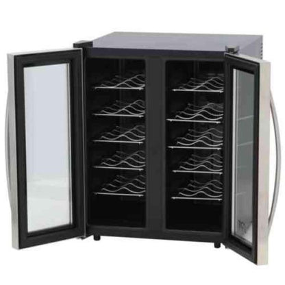 SPT 24-bottle Double-Door Dual-Zone Thermo-Electric Wine Cooler with Heating - WC-2461H