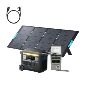 Anker SOLIX <b>F2000</b> + Home Backup Kit (Transfer Switch + Cable) + 400W Solar Panel