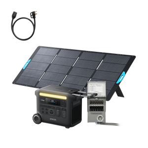 Anker SOLIX <b>F2600</b> + Home Backup Kit (Transfer Switch + Cable) + 400W Solar Panel