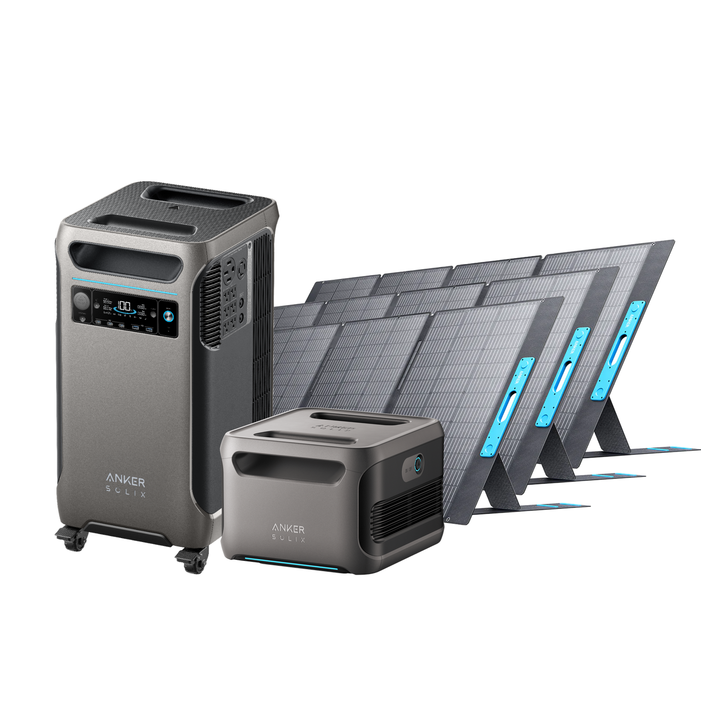 Anker SOLIX <b>F3800</b> + Expansion Battery + 3× 400W Solar Panel