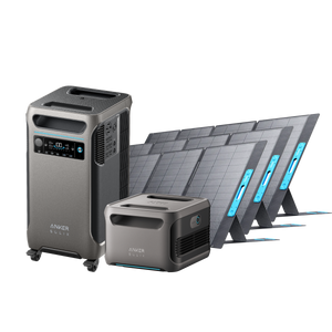 Anker SOLIX <b>F3800</b> + Expansion Battery + 3× 400W Solar Panel