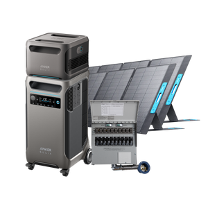 Anker SOLIX <b>F3800</b> + Expansion Battery + Home Backup Kit (Transfer Switch + Cable) + 2× 400W Solar Panels