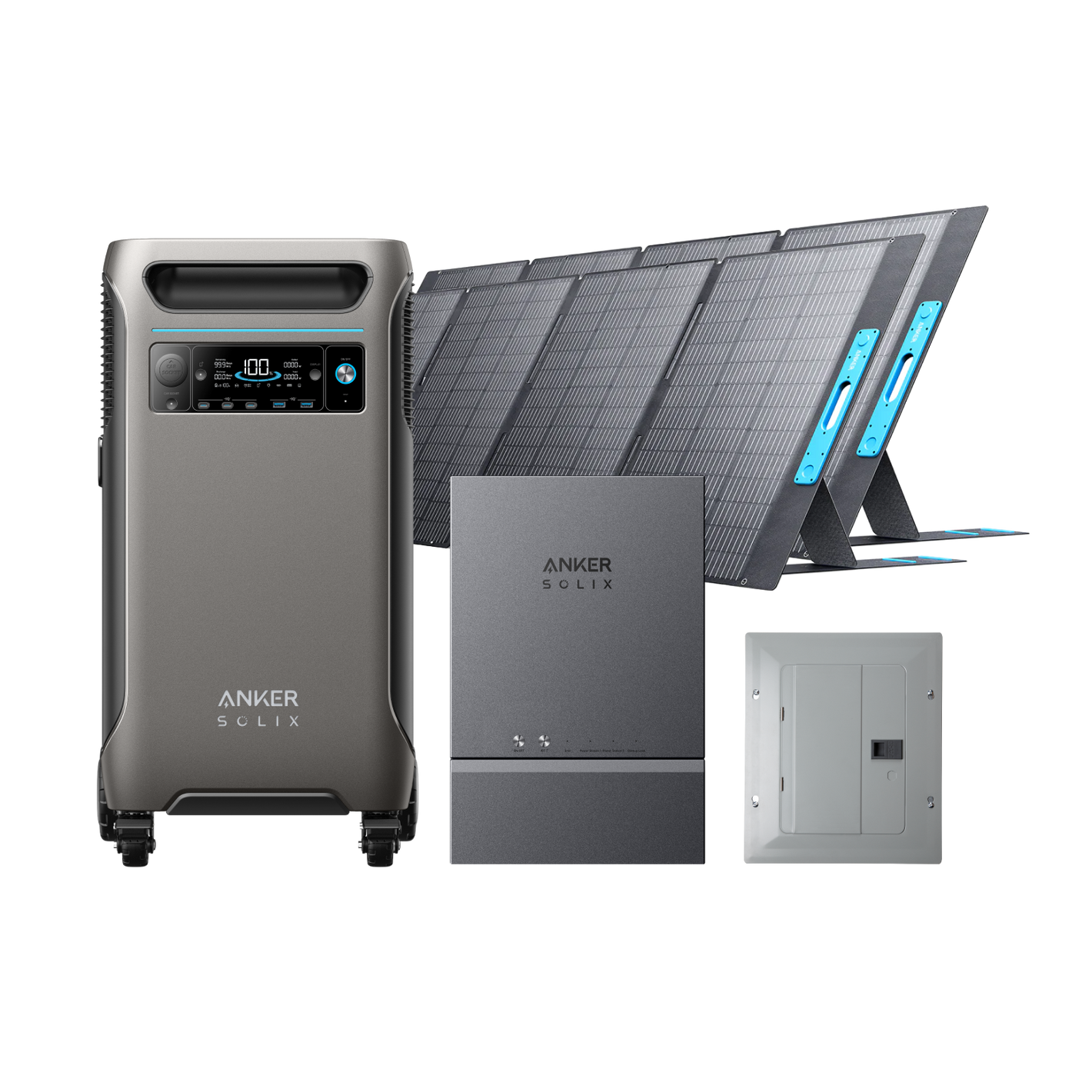 Anker SOLIX <b>F3800</b> + Smart Home Power Kit + 2× 400W Solar Panel