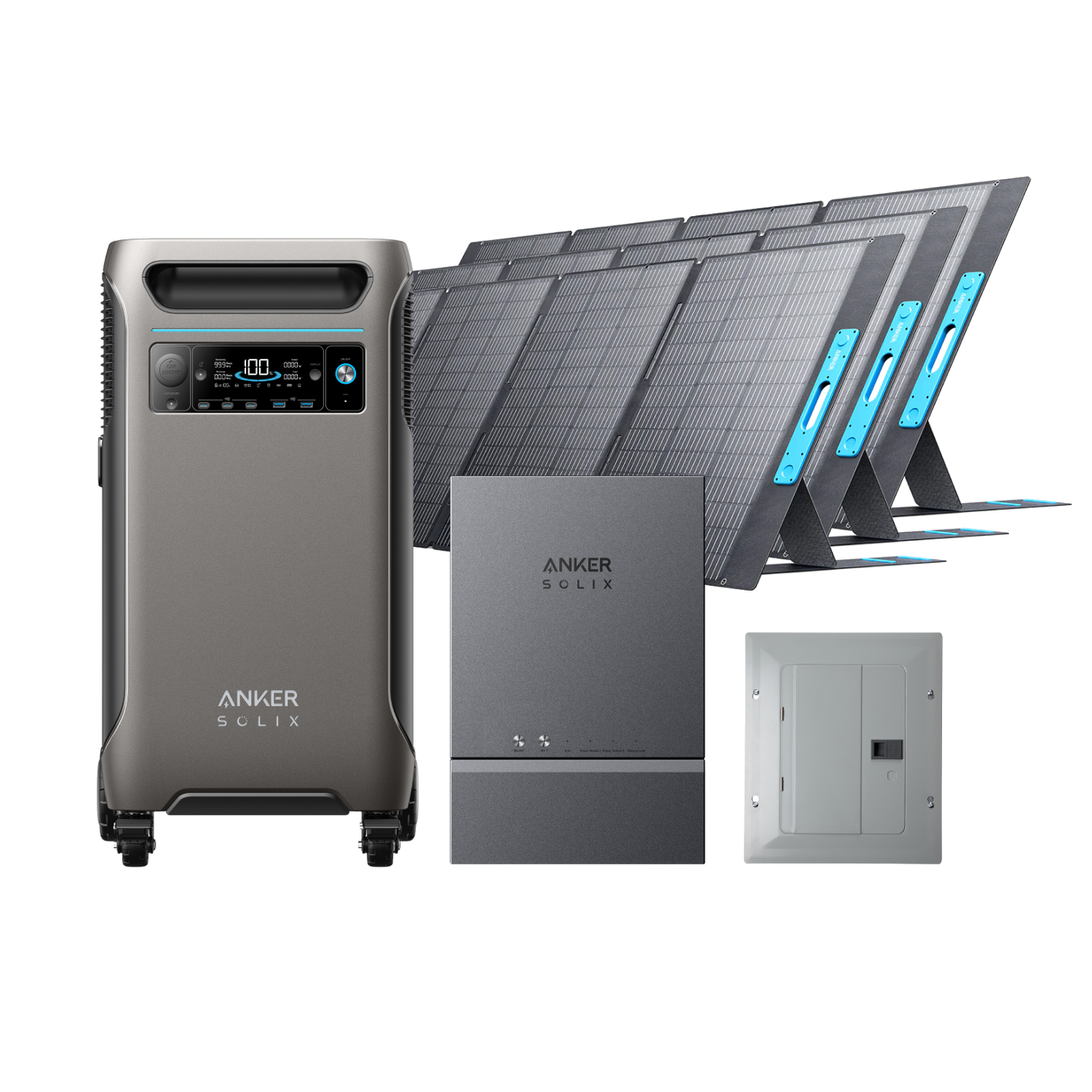 Anker SOLIX <b>F3800</b> + Smart Home Power Kit + 3× 400W Solar Panel