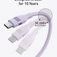 Anker USB-C to USB-C Cable (3 ft / 6 ft, 240W, Upcycled-Braided)