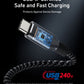 Anker Prime USB-C to USB-C Cable (240W, Upcycled-Braided)(2-Pack)