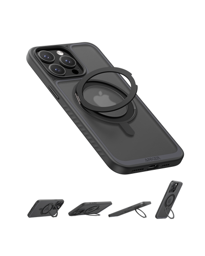 Anker Magnetic Phone Case with Ring Stand (For iPhone 15 Pro)