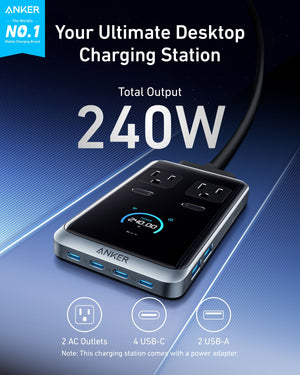 Anker Prime Charging Station (8-in-1, 240W)  and 100W GaN Wall Charger (3 Ports)