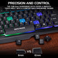 Enhance Infiltrate KL2 Membrane Gaming Keyboard – Multi-Color LED – Metal Build – Quiet Switches