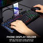 Enhance Infiltrate KL2 Membrane Gaming Keyboard – Multi-Color LED – Metal Build – Quiet Switches