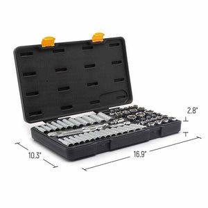 GearWrench 80550 57 Pc. 3/8" Drive 6 Point Standard & Deep SAE/Metric Mechanics Tool Set