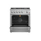 FORNO Giovanni 30" 4.32 cu. ft. Gas Range with 5 Sealed Burners, Air Fry Basket, Wok Support and Griddle, FFSGS6274-30