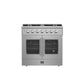 FORNO Galiano 36" 5.36 cu. ft. Freestanding Gas Range with French Door and 6 Burners, FFSGS6444-36