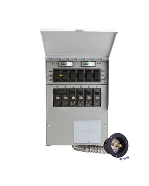 Starter Home Backup Kit (120V/240V, 30 Amp, 6-Circuit Transfer Switch + Cable, For F3800)