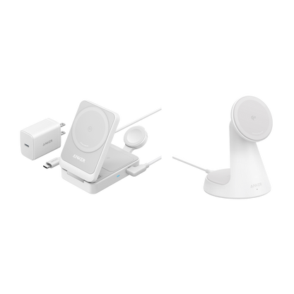 Anker MagGo Wireless Charging Station (Foldable 3-in-1) & Anker MagGo Wireless Charger (2-in-1, Dock Stand)
