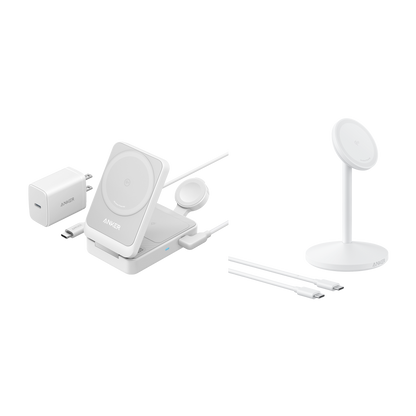 Anker MagGo Wireless Charging Station (Foldable 3-in-1) & Anker MagGo Wireless Charger (Stand)