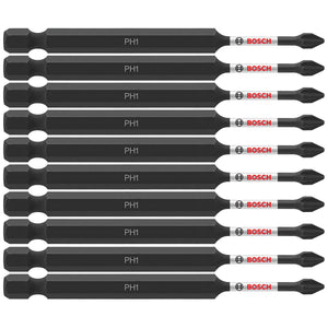 Bosch ITPH135B 10-Pc Impact Tough 3.5" Phillips #1 Power Bits