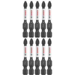 Bosch ITPH22B 10-Pc Impact Tough 2" Phillips #2 Power Bits