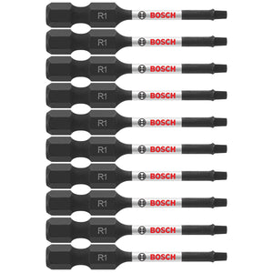 Bosch ITSQ12B 10 pc. Impact Tough 2 In. Square #1 Power Bits (Bulk Pack)
