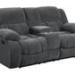 Weissman Motion Loveseat with Console Charcoal