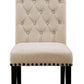 Alana Upholstered Side Chairs Beige and Smokey Black (Set of 2)