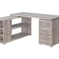 Yvette L-shape Office Desk Grey Driftwood