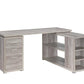 Yvette L-shape Office Desk Grey Driftwood