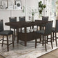Prentiss Upholstered Counter Height Chair (Set of 2) Black and Cappuccino