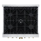 FORNO Galiano 30" 4.32 cu. ft. French Door Dual Fuel Range with 5 Sealed Burners in White with Antique Brass Accents, FFSGS6356-30WHT