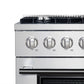 FORNO Marco 36" 5.36 cu. ft. Dual Fuel Range in Stainless Steel with 6 Sealed Burners, FFSGS6197-36