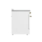 FORNO Espresso Paolo 30" 4.38 cu. ft. Freestanding Electric Range in White with Antique Brass Handles, FFSEL6011-30WHT