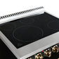 FORNO Espresso Paolo 30" 4.38 cu. ft. Freestanding Electric Range in Black with Antique Brass Handles, FFSEL6011-30BLK