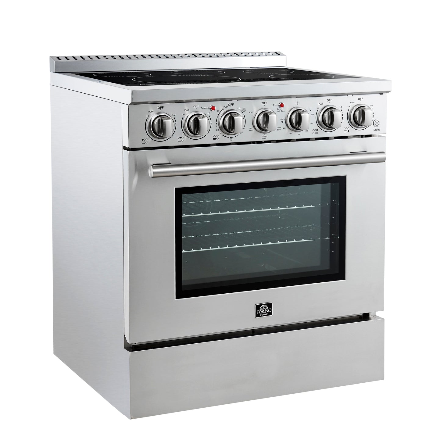 FORNO Espresso Paolo 30" 4.38 cu. ft. Freestanding Electric Range in Stainless Steel, FFSEL6011-30