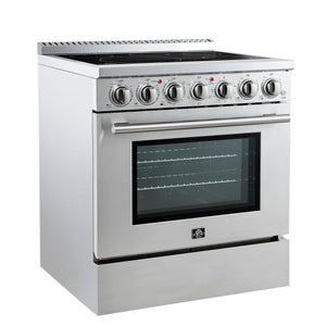 FORNO Espresso Paolo 30" 4.38 cu. ft. Freestanding Electric Range in Stainless Steel, FFSEL6011-30