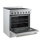 FORNO Espresso Paolo 30" 4.38 cu. ft. Freestanding Electric Range in Stainless Steel, FFSEL6011-30