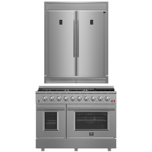 Forno Appliance Package - 48" Gas Range and 60" Refrigerator, FBDL-005-01CAUS