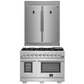 Forno Appliance Package - 48" Gas Range and 60" Refrigerator with Grill Trim, FBDL-019-04CAUS