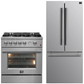 Forno Appliance Package - 30" Gas Range with Griddle and 30" Refrigerator with Ice Maker, FBDL-020-01-CAUS