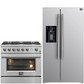 Forno Appliance Package - 36" Gas Range with Built-In Temperature Gauge and 36" Refrigerator with Ice Maker, FBDL-021-03CAUS