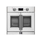 FORNO Gallico 30" 3.58 cu. ft. French Door Electric Wall Oven with Telescopic Racks, Air Fry, Self-Clean and Sous Vide, FBOEL1371-30