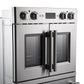 FORNO Gallico 30" 7.36 cu. ft. French Door Double Electric Wall Oven with Telescopic Racks, Air Fry, Self-Clean and Sous Vide, FBOEL1388-30