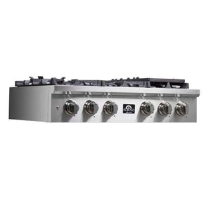 FORNO Spezia 36" Gas Rangetop with 6 Sealed Burners in Stainless Steel, FCTGS5751-36