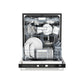 FORNO Espresso Romano 24" Built-In Tall Tub Dishwasher in Stainless Steel with Silver Handles, FDWBI8035-24S