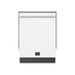 FORNO Espresso Romano 24" Built-In Tall Tub Dishwasher in White with Silver Handles, FDWBI8035-24WHT