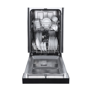 FORNO Espresso Polo 18" Built-in Dishwasher in Black, FDWBI8041-18BLK