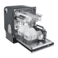 Forno Espresso Package - 30" Electric Range, Range Hood, Refrigerator and Dishwasher in White with Antique Brass Handles