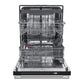 FORNO Espresso Pozzo 24" Built-In Dishwasher in White with Antique Brass Handles, FDWBI8067-24WHT